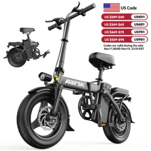 Peak 750W Electric Bikes Adult,48V 480Wh Removable Battery,20MPH Compact Folding Ebike With LCD Display,20-30Miles Commute Ebike