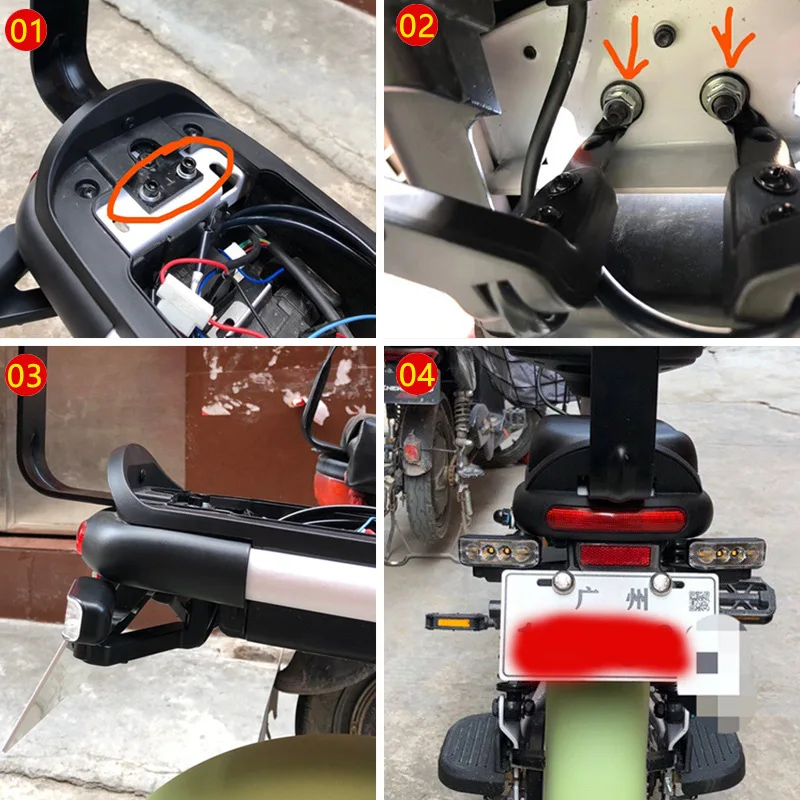 1 Pair 48V Ebike Left And Right Turn Lights Signal 60V 72V Vniversal Lights Electric lights Electric Scooter Accessories - Image 2