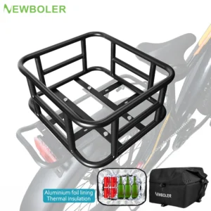Rear Bike Basket Bicycle Cargo Rack Bag Large Capacity Fron E-Bike Basket Bike Baskets Rear Rack for Outdoor Travel Shopping