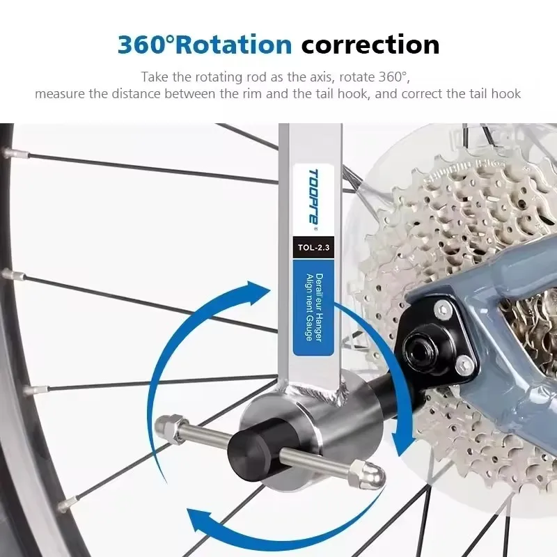 TOOPRE Bicycle Frame Tail Hook Straightener Lifting Lug Pull Tool Derailleur Hanger Straightener MTB Bike Tail Hook Aligner - Image 5