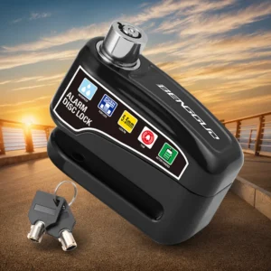 Motorcycle Alarm Wheel Disk Brake Lock with Keys Bicycle Alarm Disc Brake Electric Lock Waterproof for Bicycle Motor Scooter