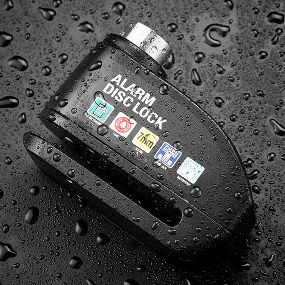 Motorcycle Waterproof Alarm Lock Bicycle DiscLock Lntelligent Controllable Alarm Disc Brake Lock Electric CarLock DiscBrake Lock - Image 2