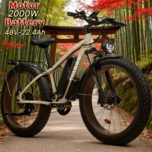 26-inch wide tire 48v 2000w dual motor E-Bike 22.4ah lithium battery electric bicycle adult electric mountain off-road bicycle