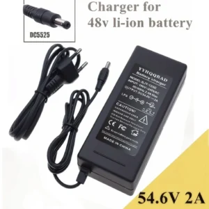 54.6V 2A charger for 48v Li-ion battery 13S 18650 battery pack DC5525 Connector