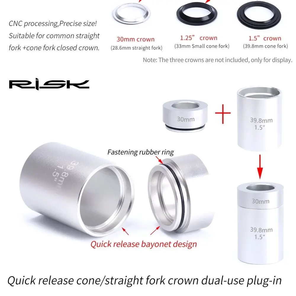 1Set Bicycle Front Fork Crown Installation Tool Bike Headset Race Tool Anti- Slip Setting System Extension for 28.6mm 1.5 1.25 F - Image 5