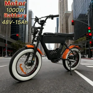 Ebike 20*4 fat tire electric bicycle 1000W motor 48V-15AH battery adult mountain snow electric bicycle with hydraulic brake