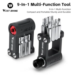 WEST BIKING Bicycle Repair Tools 9-In-1 Multi-Function Tool Set Portable MTB Road Cycling Multi Tools Wrench Bike Accessories
