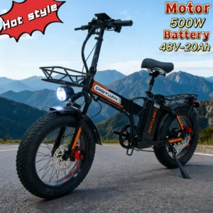 New 20-inch foldable fat tire E-Bike 48v500w brushless motor 20AH lithium battery electric bicycle urban snow electric bicycle