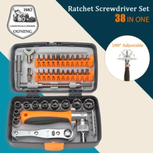Professional Labor-Saving Maintenance Tools Motorcycles Bicycle Quick Maintain Hand Tool 38pcs Ratchet Screwdriver Sleeve Set