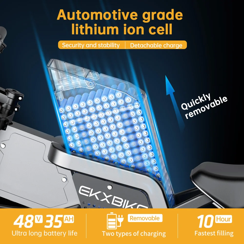 EKX X21 Adults Electric Bike 2000W 48V35AH 55km/h Samsung Battery Snow Electric Motorcycles 20“*4.0 Off Road Tyre Mountain Ebike - Image 2