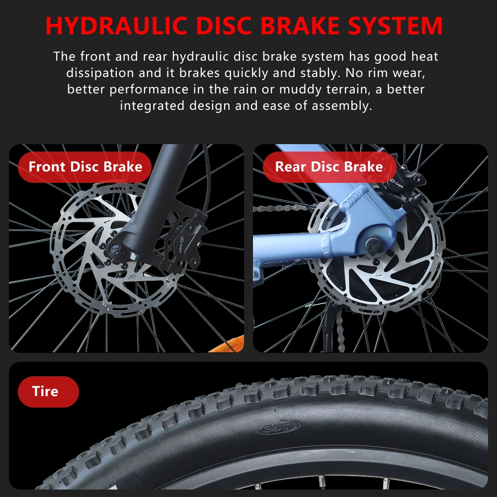 HX Q5 electric bike Adult Electric Bicycle 48V 20AH Off-Road electric bikes city e bike mountain Electric Bike electric bicycle - Image 5