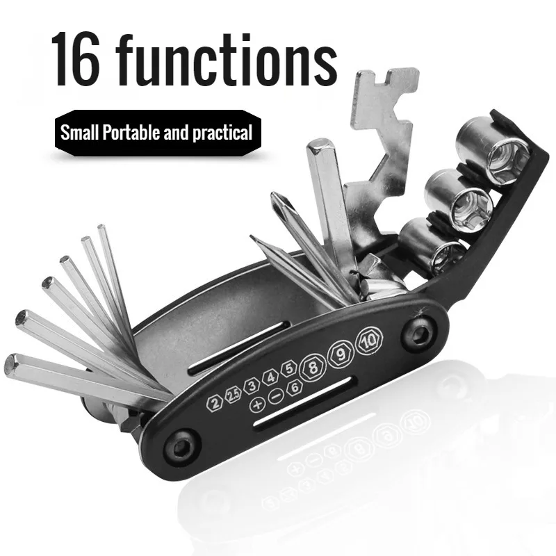 Portable Bicycle Repair Tools Kit Bike Repair Tools Kit Pump Tire Patch Multi-functional Wrench Bike Tool Set Accessories - Image 3